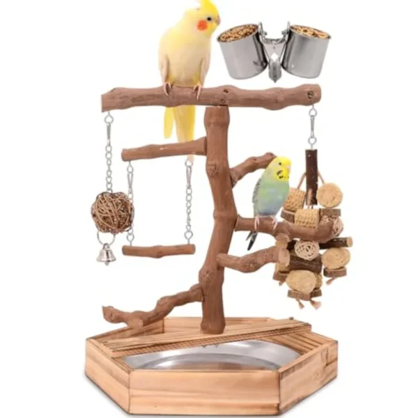 Natural Grape Wood Bird Playground