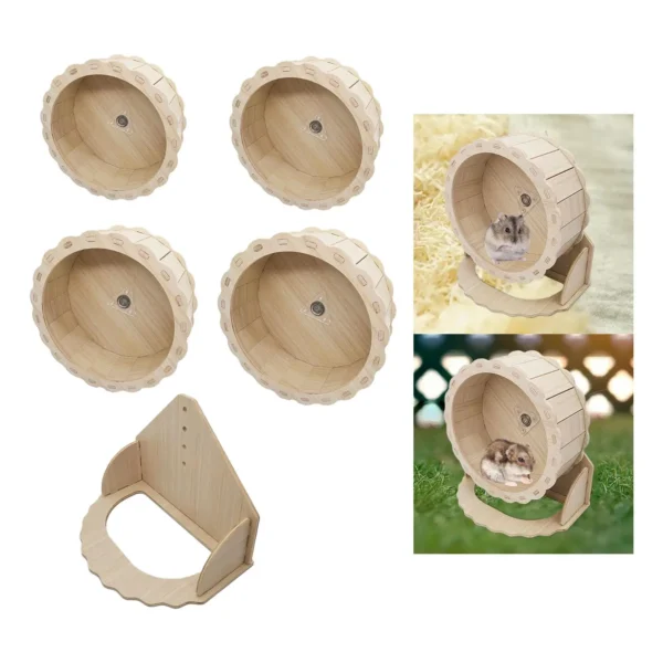 Small Pet Wooden Exercise Wheel