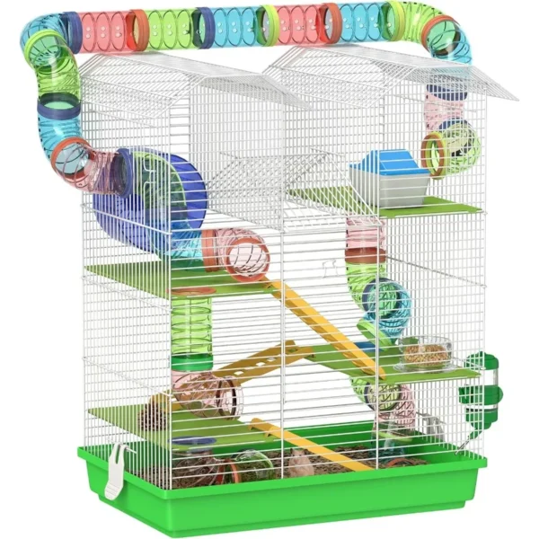 5 Tier Small Pet Cage with Tubes and Tunnels